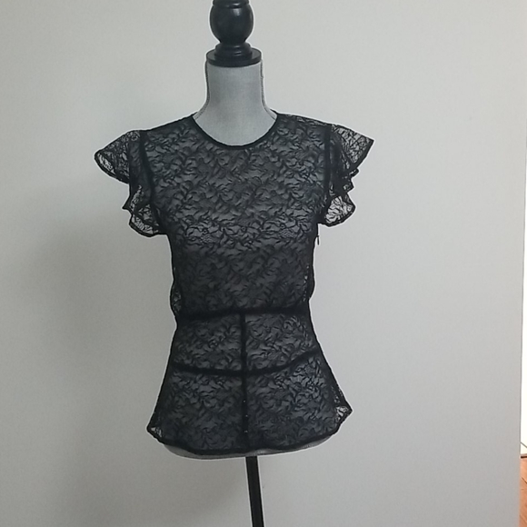 Chelsea28 sheer lace top - Picture 2 of 7